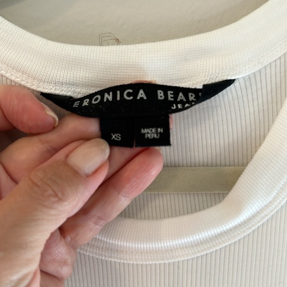 VERONICA BEARD Austyn White Tank Cotton Blend Dress (XS) - Picture 6 of 9